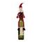 Hello Honey® 10" Handmade Fabric & Wool Felt Santa Bottle Topper with Embroidery & Applique
